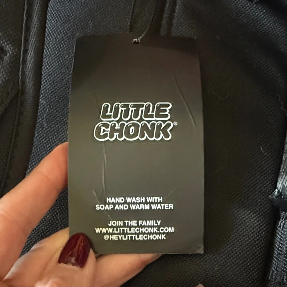 Little Chonk Black and Orange Dog Carrier Backpack